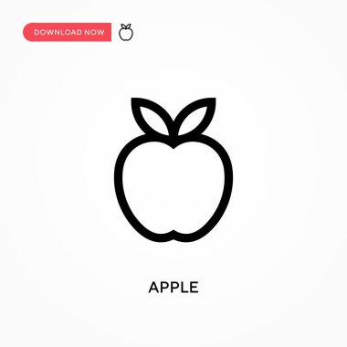 Apple Basit vektör simgesi. Web sitesi veya mobil uygulama için modern, basit düz vektör çizimi