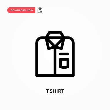 Tişört basit vektör simgesi. Web sitesi veya mobil uygulama için modern, basit düz vektör çizimi