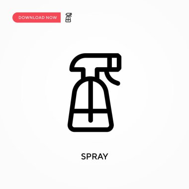 Sprey Basit vektör simgesi. Web sitesi veya mobil uygulama için modern, basit düz vektör çizimi