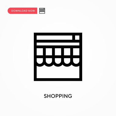 Basit vektör simgesi alışverişi. Web sitesi veya mobil uygulama için modern, basit düz vektör çizimi