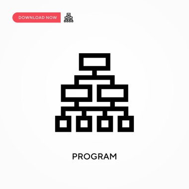 Basit vektör simgesi programı. Web sitesi veya mobil uygulama için modern, basit düz vektör çizimi