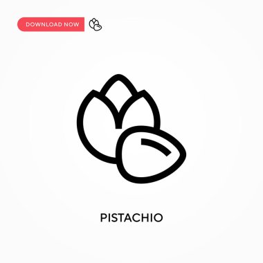Pistachio Basit vektör simgesi. Web sitesi veya mobil uygulama için modern, basit düz vektör çizimi