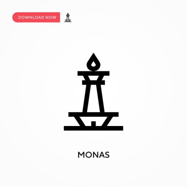 Monas Basit vektör simgesi. Web sitesi veya mobil uygulama için modern, basit düz vektör çizimi