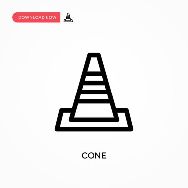 Basit koni vektör simgesi. Web sitesi veya mobil uygulama için modern, basit düz vektör çizimi