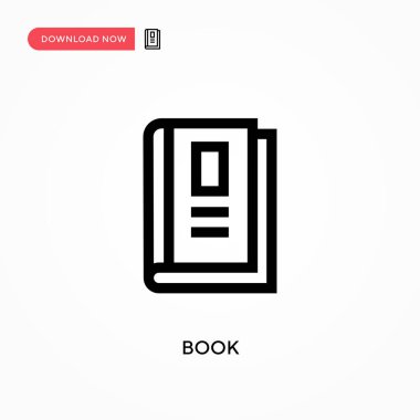 Kitap Basit vektör simgesi. Web sitesi veya mobil uygulama için modern, basit düz vektör çizimi