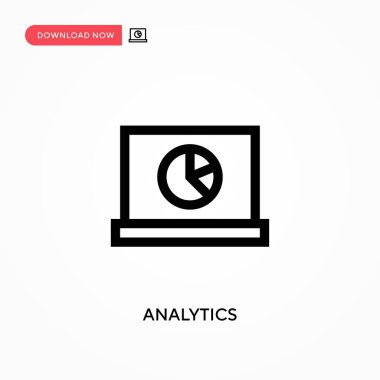Analitik basit vektör simgesi. Web sitesi veya mobil uygulama için modern, basit düz vektör çizimi