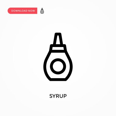 Şurup Basit vektör simgesi. Web sitesi veya mobil uygulama için modern, basit düz vektör çizimi