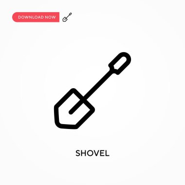 Kürek Basit vektör simgesi. Web sitesi veya mobil uygulama için modern, basit düz vektör çizimi