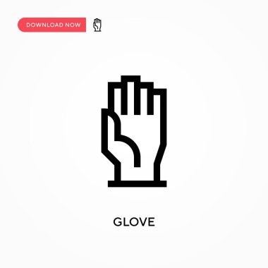 Basit Eldiven vektör simgesi. Web sitesi veya mobil uygulama için modern, basit düz vektör çizimi