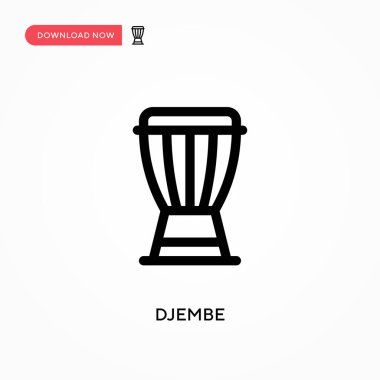 Djembe Basit vektör simgesi. Web sitesi veya mobil uygulama için modern, basit düz vektör çizimi