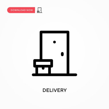 Teslimat basit vektör simgesi. Web sitesi veya mobil uygulama için modern, basit düz vektör çizimi