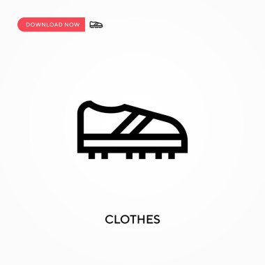 Giysiler basit vektör simgesi. Web sitesi veya mobil uygulama için modern, basit düz vektör çizimi