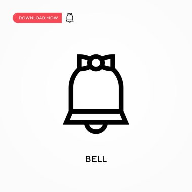 Bell Basit vektör simgesi. Web sitesi veya mobil uygulama için modern, basit düz vektör çizimi