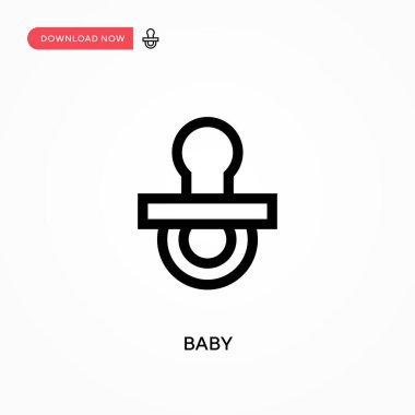 Bebek Basit vektör simgesi. Web sitesi veya mobil uygulama için modern, basit düz vektör çizimi