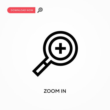 Basit vektör simgesini yakınlaştır. Web sitesi veya mobil uygulama için modern, basit düz vektör çizimi