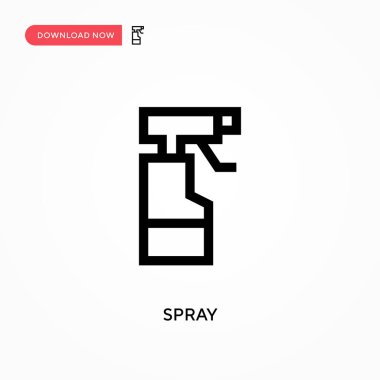 Sprey Basit vektör simgesi. Web sitesi veya mobil uygulama için modern, basit düz vektör çizimi
