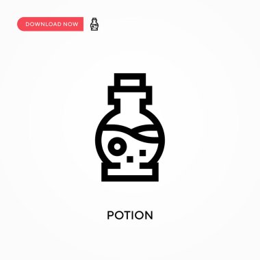 İksir basit vektör simgesi. Web sitesi veya mobil uygulama için modern, basit düz vektör çizimi