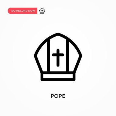 Papa Basit vektör simgesi. Web sitesi veya mobil uygulama için modern, basit düz vektör çizimi