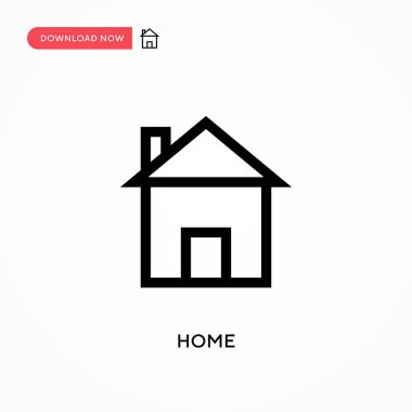 Ev Basit vektör simgesi. Web sitesi veya mobil uygulama için modern, basit düz vektör çizimi