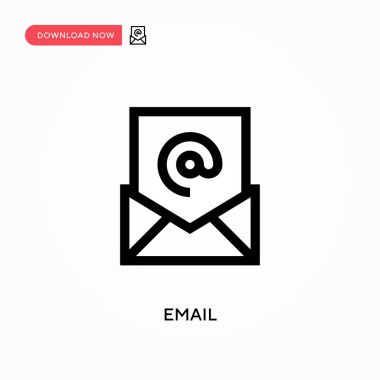 E- posta Basit vektör simgesi. Web sitesi veya mobil uygulama için modern, basit düz vektör çizimi