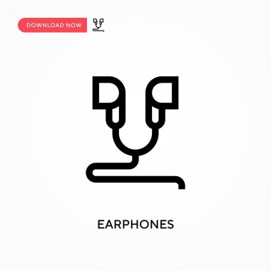 Kulaklıklar basit vektör simgesi. Web sitesi veya mobil uygulama için modern, basit düz vektör çizimi