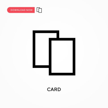 Kart Basit vektör simgesi. Web sitesi veya mobil uygulama için modern, basit düz vektör çizimi