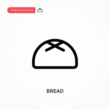 Ekmek Basit vektör simgesi. Web sitesi veya mobil uygulama için modern, basit düz vektör çizimi