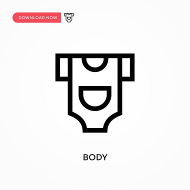 Vücut Basit vektör simgesi. Web sitesi veya mobil uygulama için modern, basit düz vektör çizimi
