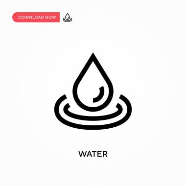 Su basit vektör simgesi. Web sitesi veya mobil uygulama için modern, basit düz vektör çizimi