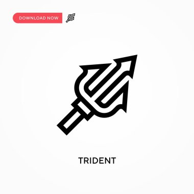 Trident Basit vektör simgesi. Web sitesi veya mobil uygulama için modern, basit düz vektör çizimi