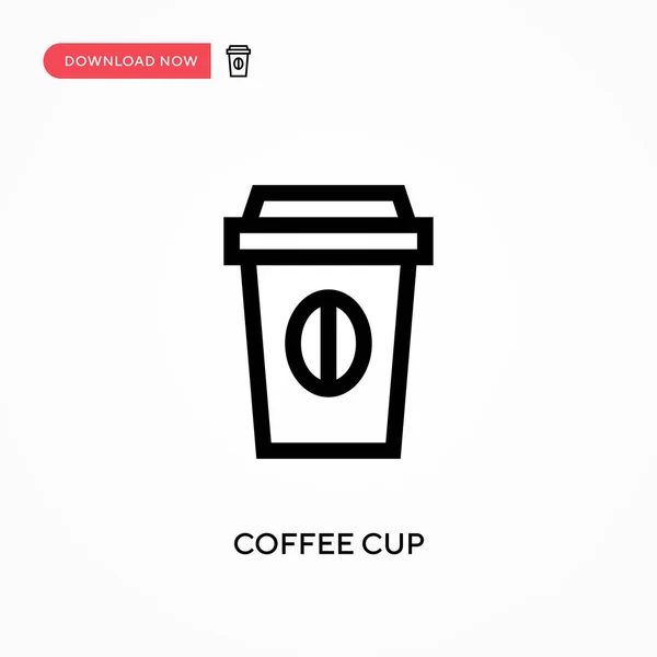Coffee Cup Simple Vector Icon Modern Simple Flat Vector Illustration — Stock Vector