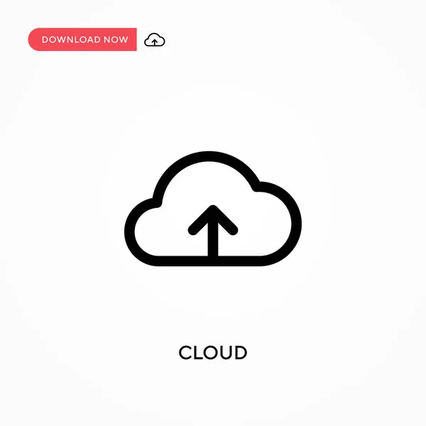 Cloud Icono Vector Simple Moderno Simple Ilustración Vector Plano Para — Vector de stock