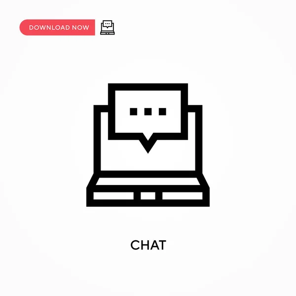 Chat Ícone Vetorial Simples Ilustração Vetorial Plana Moderna Simples Para — Vetor de Stock