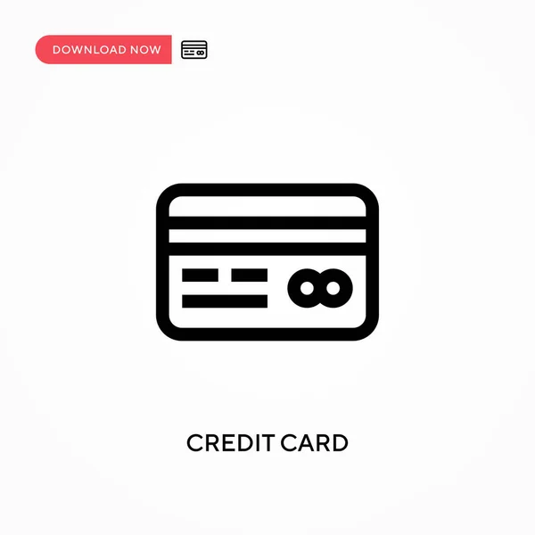 Creditcard Eenvoudig Vectoricoon Moderne Eenvoudige Platte Vectorillustratie Voor Website Mobiele — Stockvector