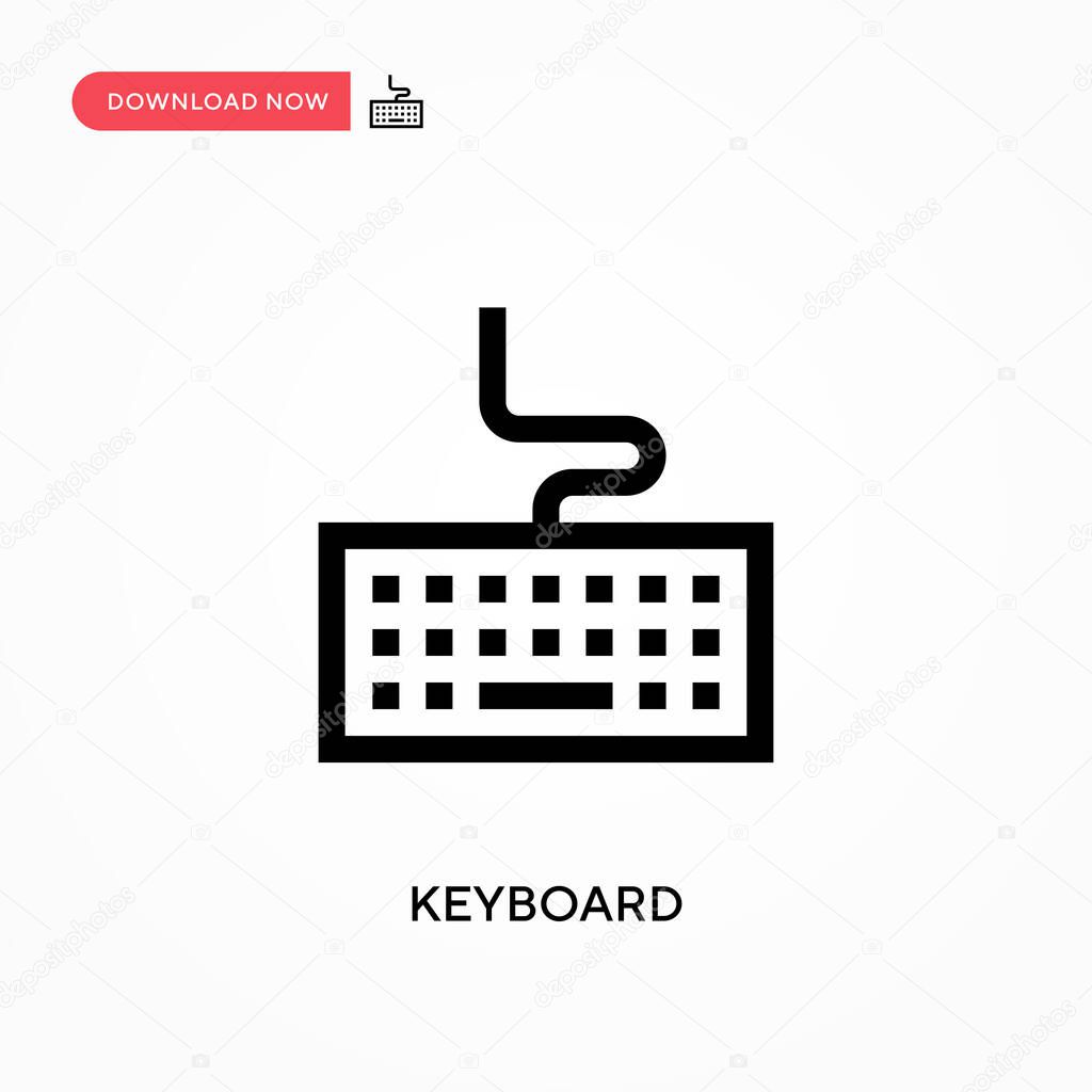 Keyboard Simple vector icon. Modern, simple flat vector illustration for web site or mobile app