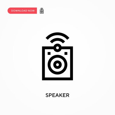 Sözcü Basit vektör simgesi. Web sitesi veya mobil uygulama için modern, basit düz vektör çizimi