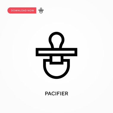 Emzik Basit vektör simgesi. Web sitesi veya mobil uygulama için modern, basit düz vektör çizimi