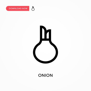 Soğan Basit vektör simgesi. Web sitesi veya mobil uygulama için modern, basit düz vektör çizimi