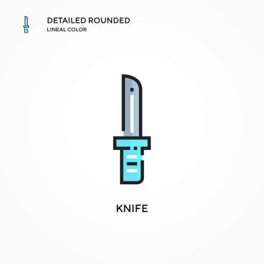 Bıçak vektör simgesi. Modern vektör illüstrasyon kavramları. Düzenlemesi ve kişiselleştirmesi kolay.