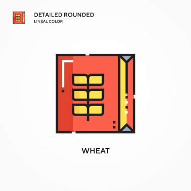 Buğday vektör simgesi. Modern vektör illüstrasyon kavramları. Düzenlemesi ve kişiselleştirmesi kolay.