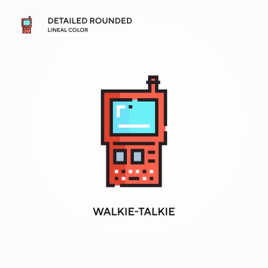 Telsiz vektör simgesi. Modern vektör illüstrasyon kavramları. Düzenlemesi ve kişiselleştirmesi kolay.