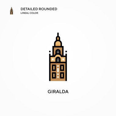 Giralda vektör simgesi. Modern vektör illüstrasyon kavramları. Düzenlemesi ve kişiselleştirmesi kolay.