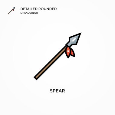 Mızrak vektör simgesi. Modern vektör illüstrasyon kavramları. Düzenlemesi ve kişiselleştirmesi kolay.