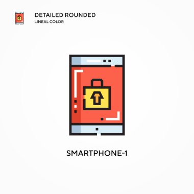 Akıllı Telefon-1 vektör simgesi. Modern vektör illüstrasyon kavramları. Düzenlemesi ve kişiselleştirmesi kolay.