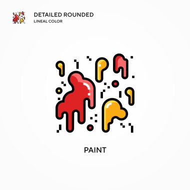Vektör simgesini boya. Modern vektör illüstrasyon kavramları. Düzenlemesi ve kişiselleştirmesi kolay.
