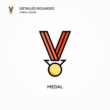 Madalya vektör simgesi. Modern vektör illüstrasyon kavramları. Düzenlemesi ve kişiselleştirmesi kolay.