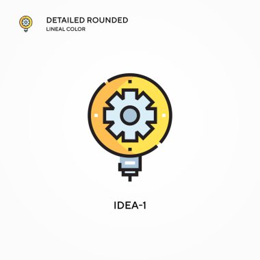 Fikir-1 vektör simgesi. Modern vektör illüstrasyon kavramları. Düzenlemesi ve kişiselleştirmesi kolay.