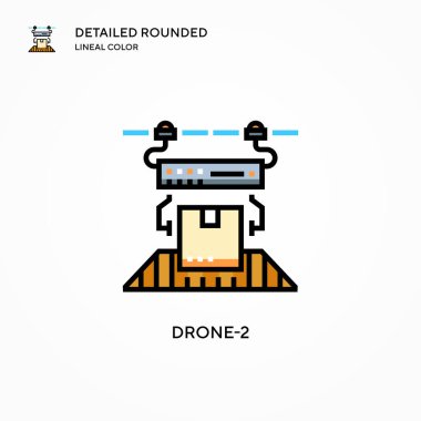 Drone-2 vektör simgesi. Modern vektör illüstrasyon kavramları. Düzenlemesi ve kişiselleştirmesi kolay.