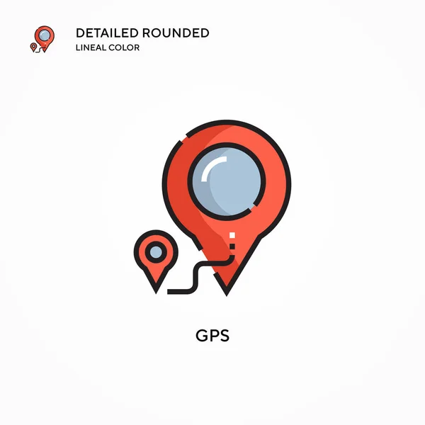 Icono Vectorial Gps Conceptos Modernos Ilustración Vectorial Fácil Editar Personalizar — Archivo Imágenes Vectoriales