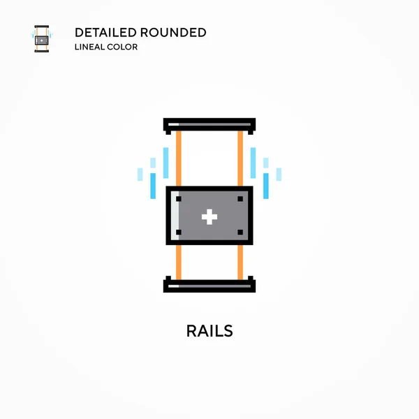 Rails向量图标 现代矢量图解概念 容易编辑和定制 — 图库矢量图片